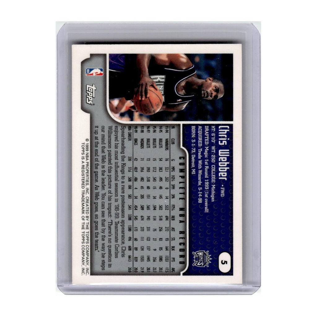 1999 Topps Chris Webber Kings #5