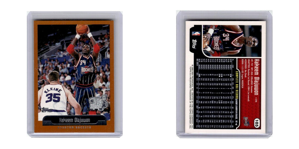 1999 Topps Hakeem Olajuwon Rockets #105