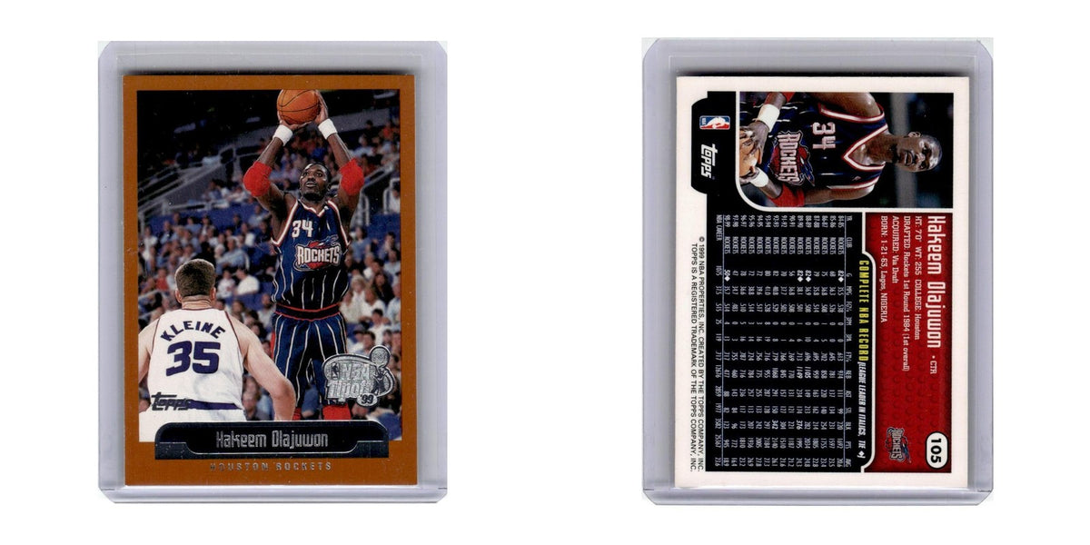 1999 Topps Hakeem Olajuwon Rockets #105
