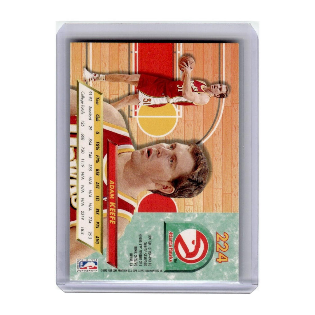1992 Ultra Adam Keefe RC Hawks #224