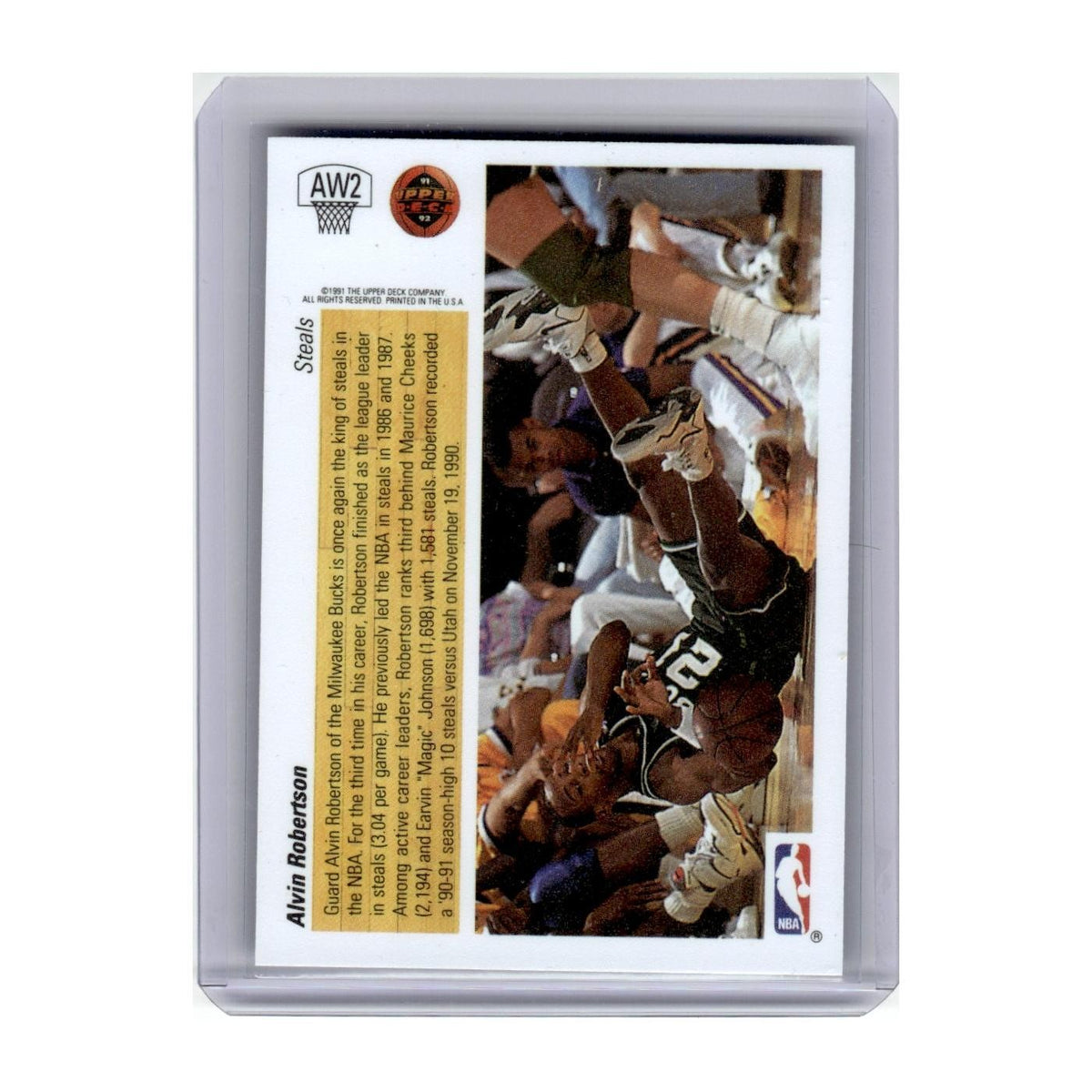 1991 Upper Deck Alvin Robertson Bucks #AW2