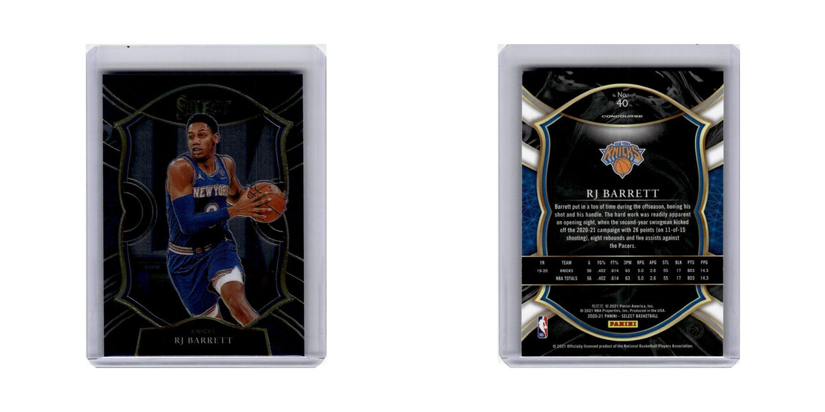 RJ Barrett 2020 Panini Select #40 New York Knicks Basketball Card NM