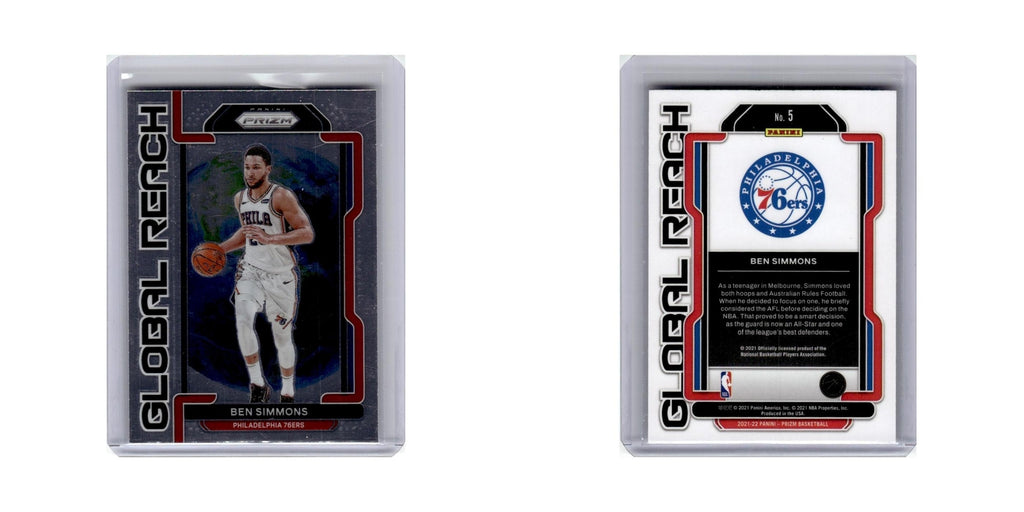 Ben Simmons 2021 Panini Prizm Global Reach #5 Philadelphia 76ers NM