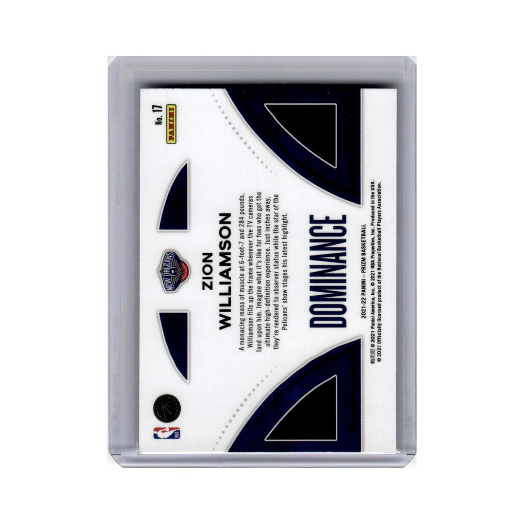 Zion Williamson 2021 Panini Prizm Dominance #17 New Orleans Pelicans NM