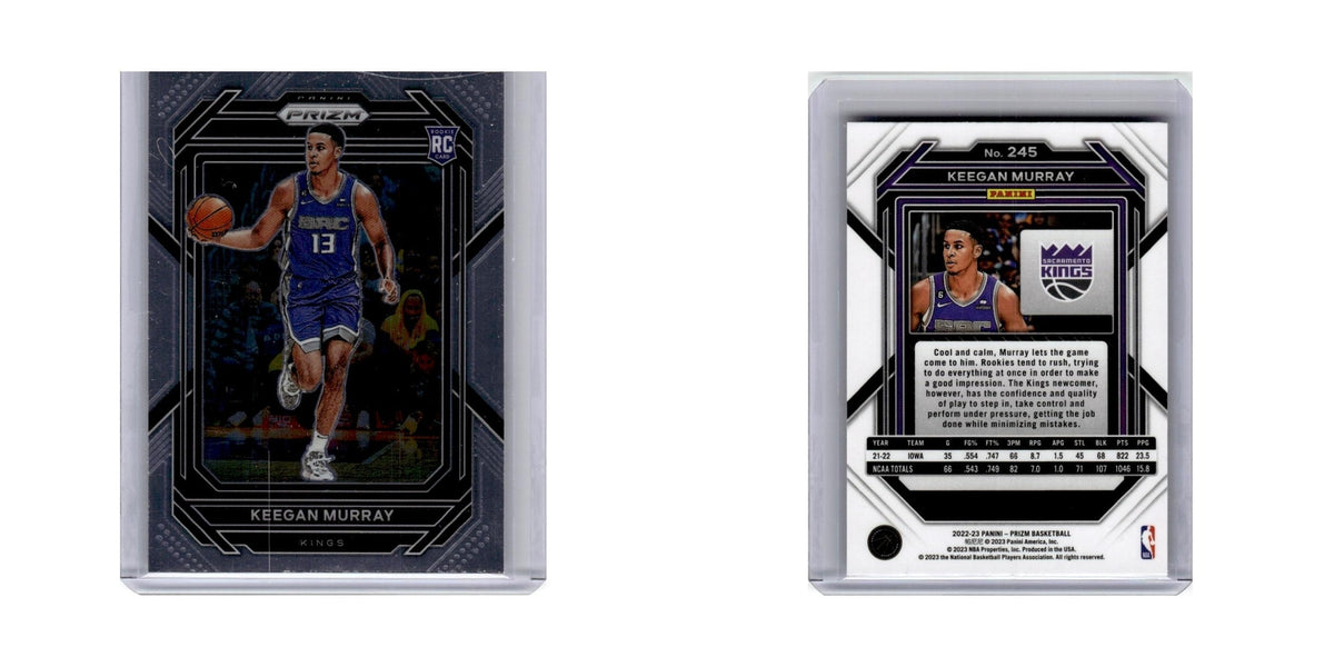 Keegan Murray Rookie 2022 Panini Prizm #245 Sacramento Kings Basketball Card NM