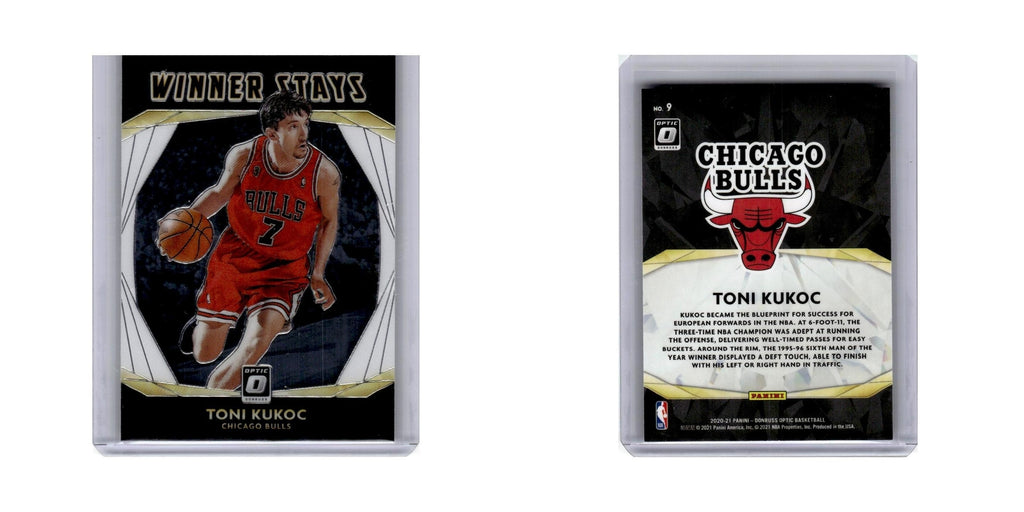 Toni Kukoc 2020 Donruss Optic Winner Stays #9 Chicago Bulls Basketball Card NM
