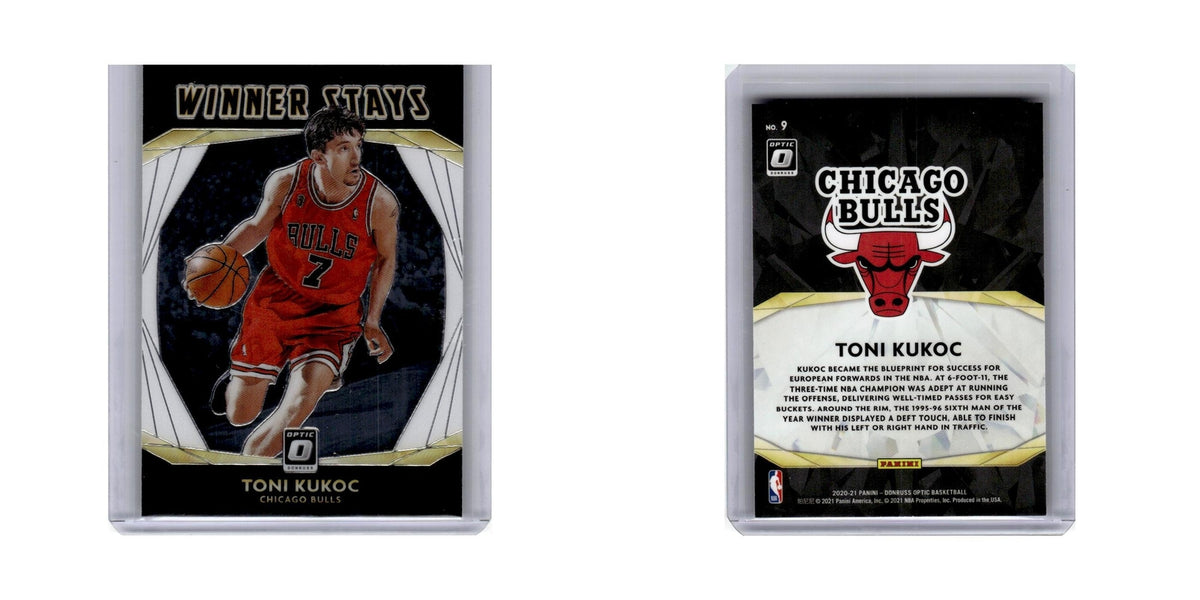 Toni Kukoc 2020 Donruss Optic Winner Stays #9 Chicago Bulls Basketball Card NM