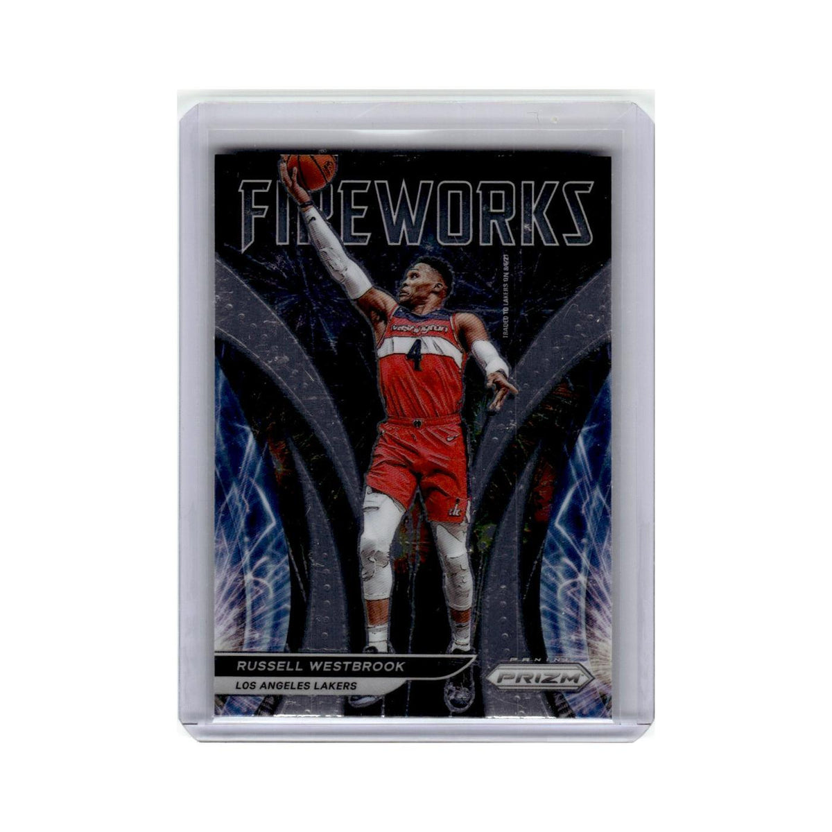 Russell Westbrook 2021 Panini Prizm Fireworks #18 Los Angeles Lakers NM