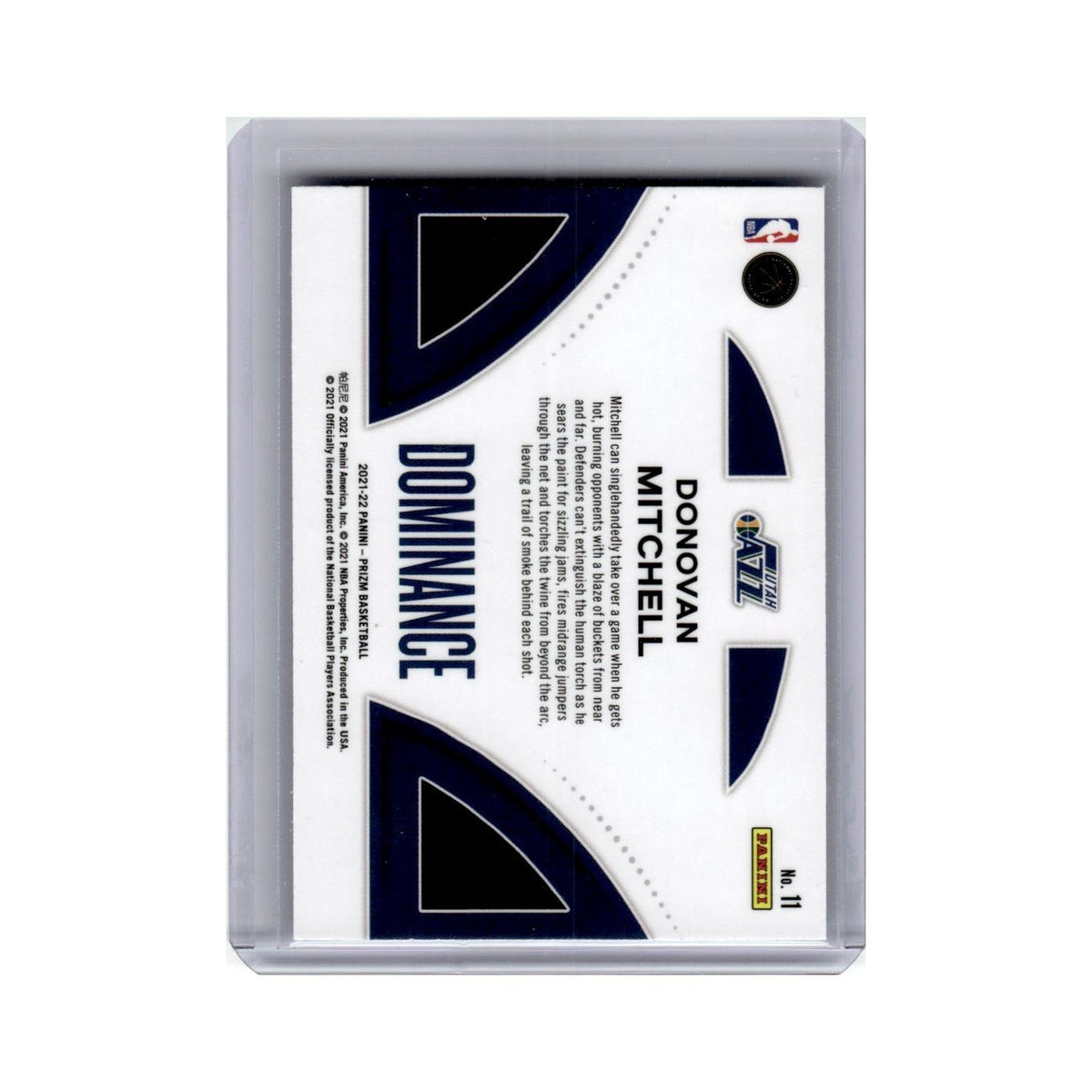 Donovan Mitchell 2021 Panini Prizm Dominance #11 Utah Jazz Basketball Card NM