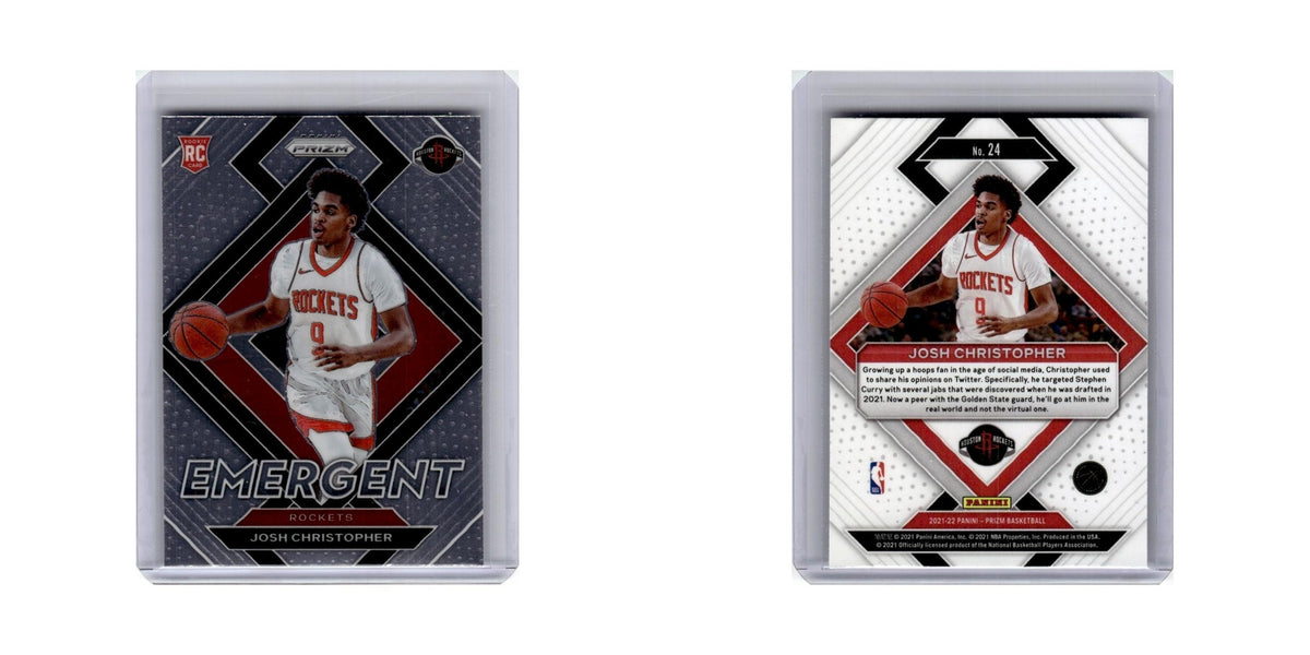 Josh Christopher Rookie 2021 Panini Prizm Emergent #24 Houston Rockets NM
