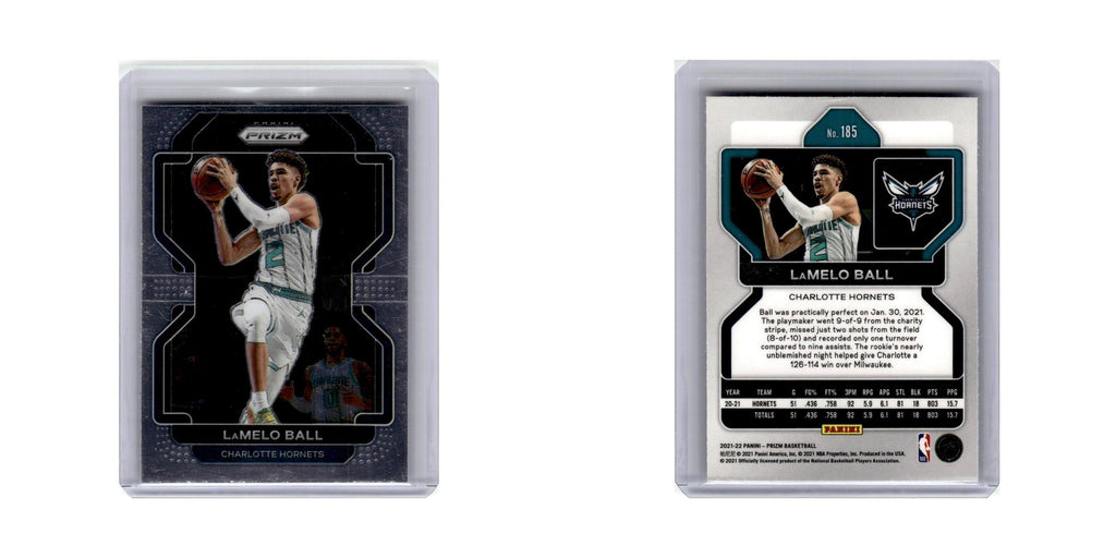 LaMelo Ball 2021 Panini Prizm #185 Charlotte Hornets Basketball Card NM