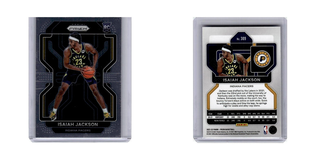 Isaiah Jackson Rookie 2021 Panini Prizm #309 Indiana Pacers Basketball Card NM