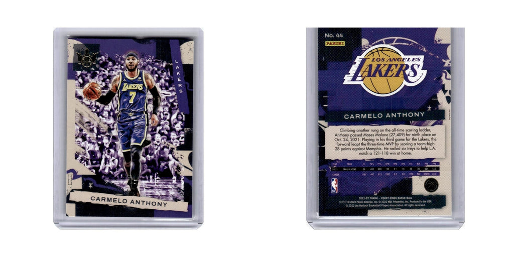 Carmelo Anthony 2021 Panini Court Kings #44 Los Angeles Lakers NM