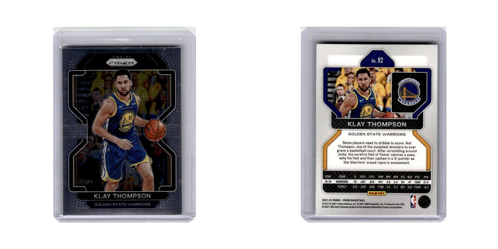 Klay Thompson 2021 Panini Prizm #92 Golden State Warriors Basketball Card NM