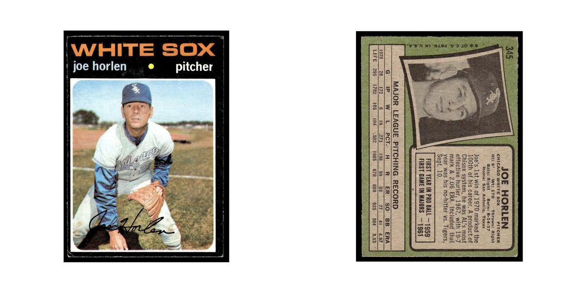 1971 Topps (Damaged) Joe Horlen White Sox #345