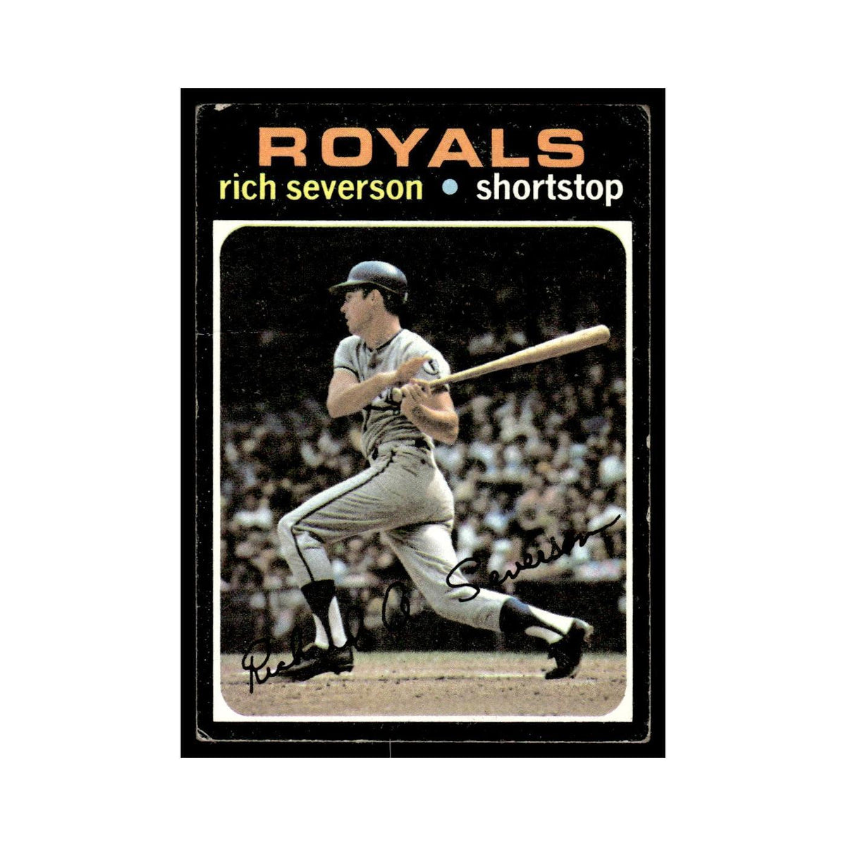 1971 Topps (Damaged) Rich Severson RC Royals #103
