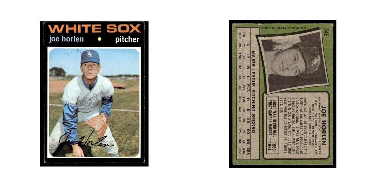 1971 Topps (Damaged) Joe Horlen White Sox #345