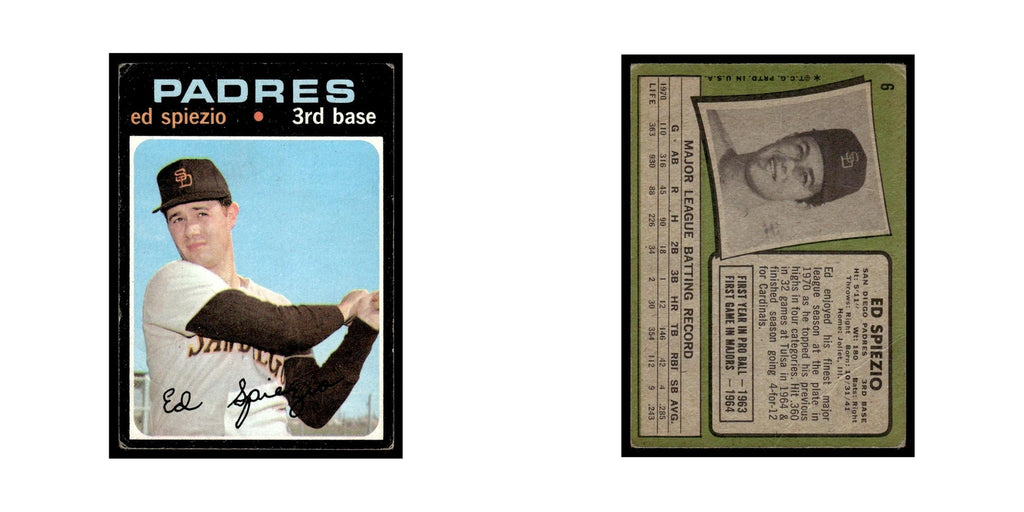 1971 Topps (Damaged) Ed Spiezio Padres #6