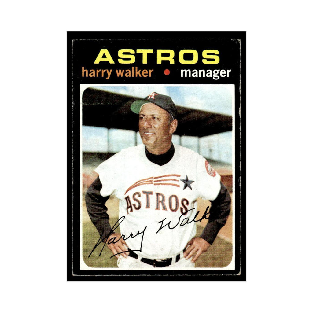 1971 Topps (Damaged) Harry Walker Astros #312