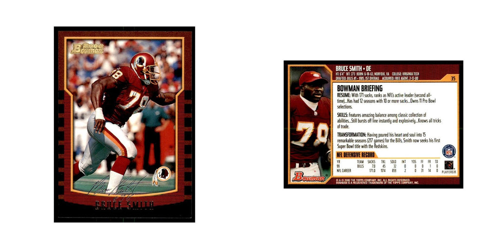 2000 Bowman Bruce Smith Football Cards #35
