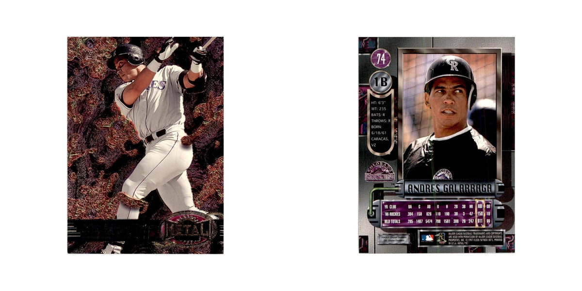 1997 Fleer Metal Universe Andres Galarraga Baseball Cards #74