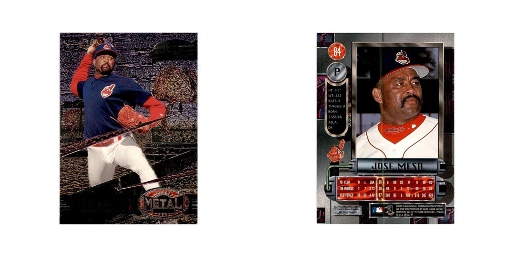 1997 Fleer Metal Universe Jose Mesa Baseball Cards #84