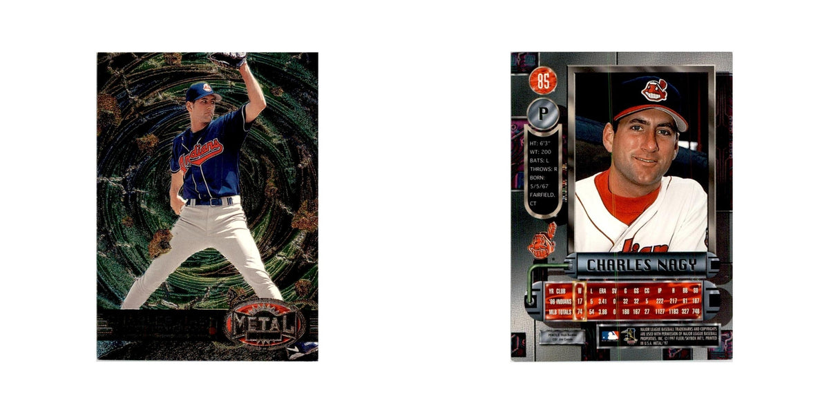 1997 Fleer Metal Universe Charles Nagy Baseball Cards #85