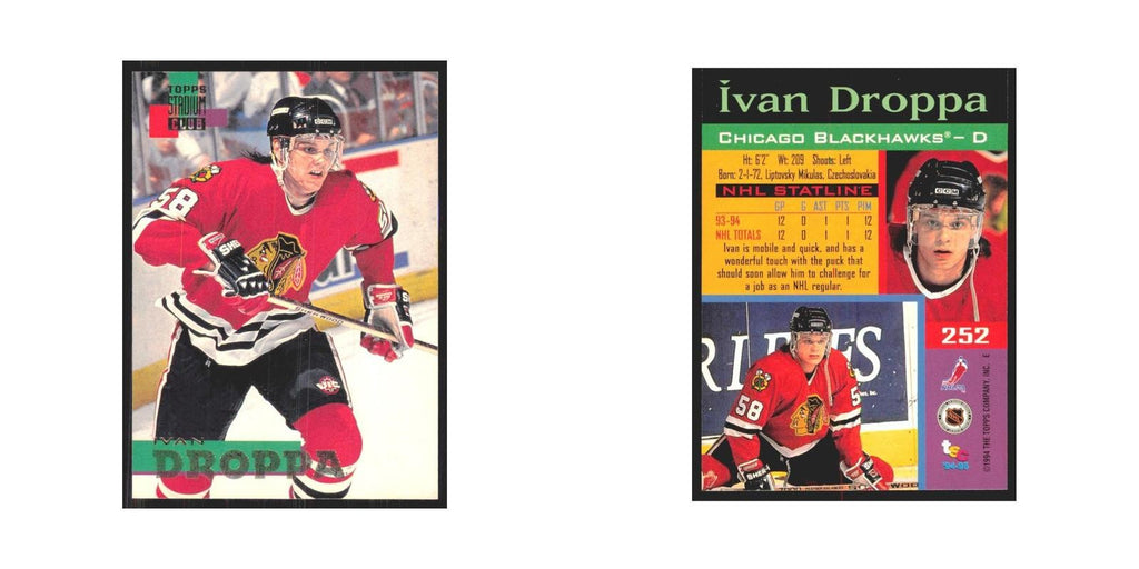 1994 Stadium Club Ivan Droppa Chicago Blackhawks #252