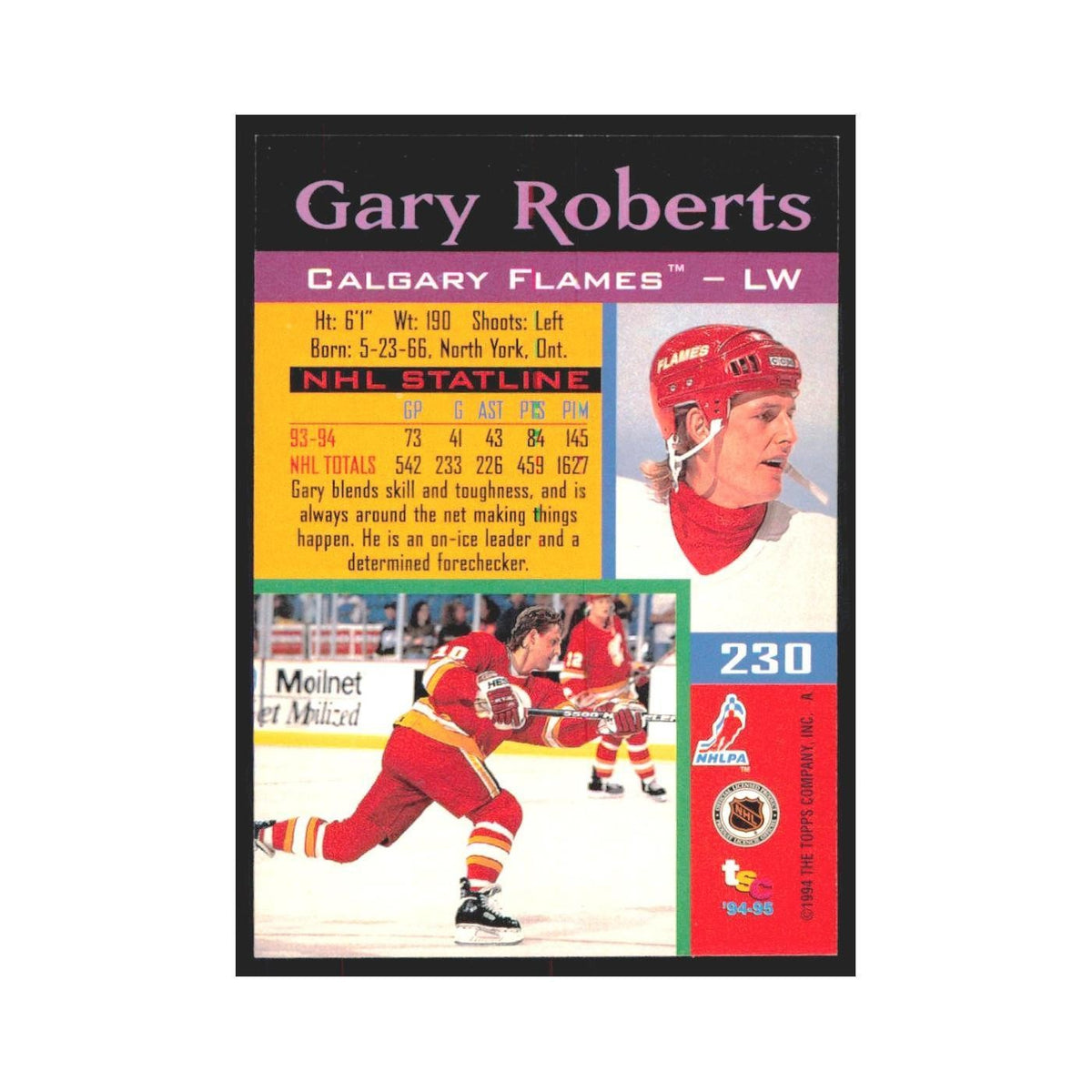 1994 Stadium Club Gary Roberts Calgary Flames #230