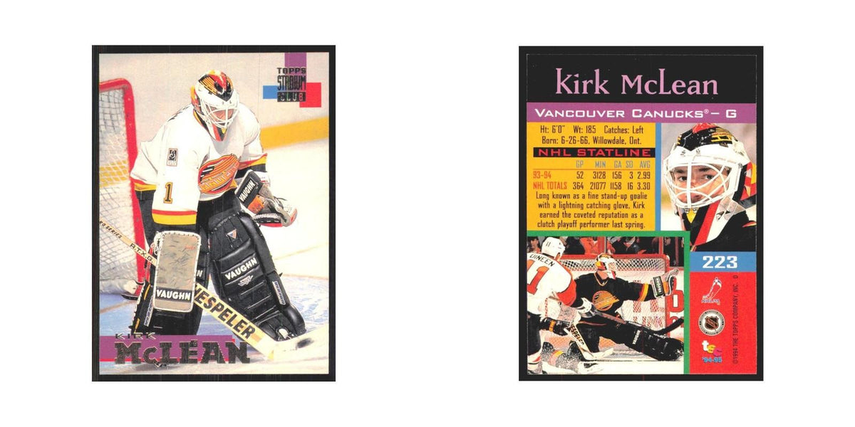 1994 Stadium Club Kirk McLean Vancouver Canucks #223