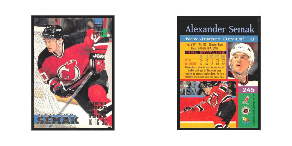 1994 Stadium Club Alexander Semak New Jersey Devils #245