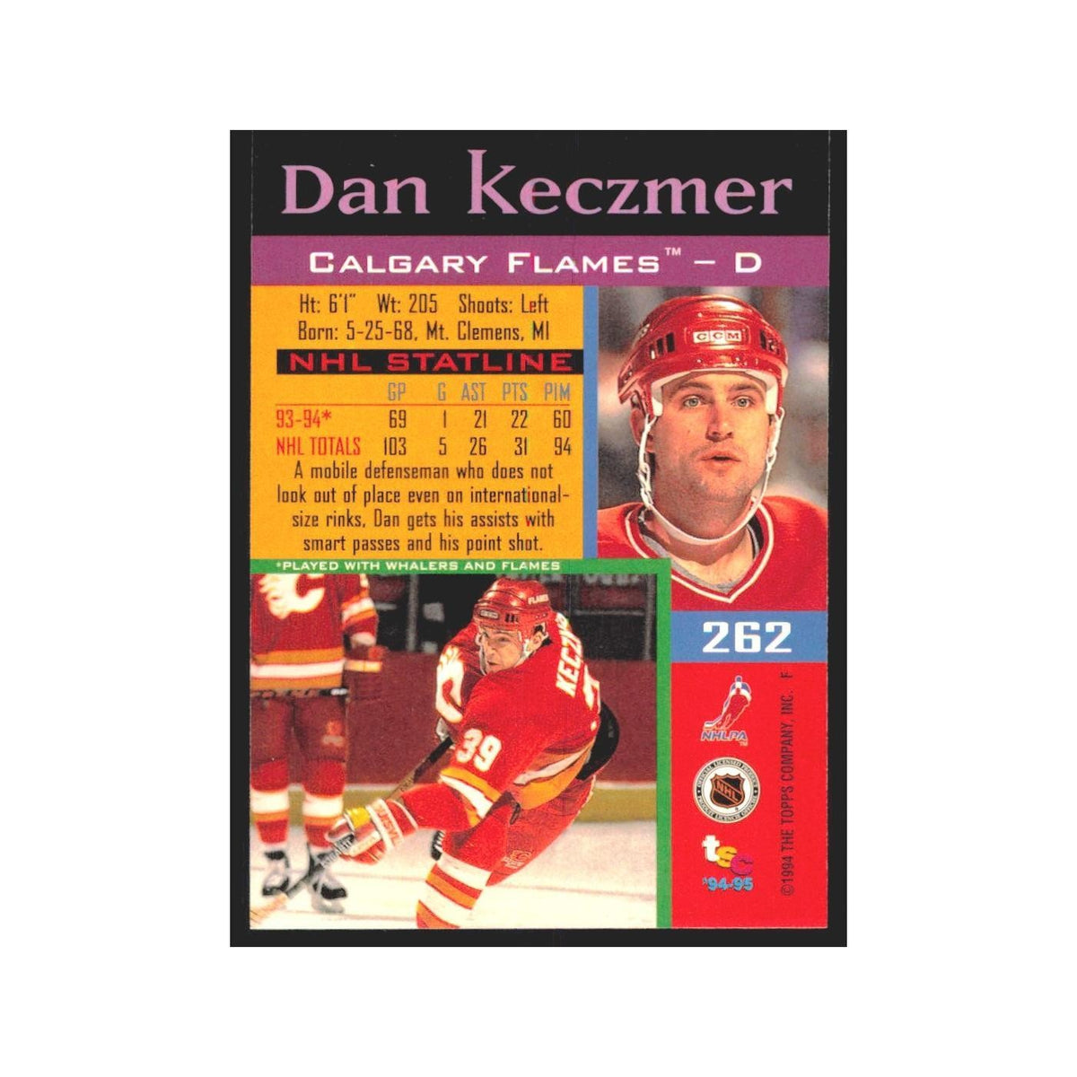 1994 Stadium Club Dan Keczmer Calgary Flames #262