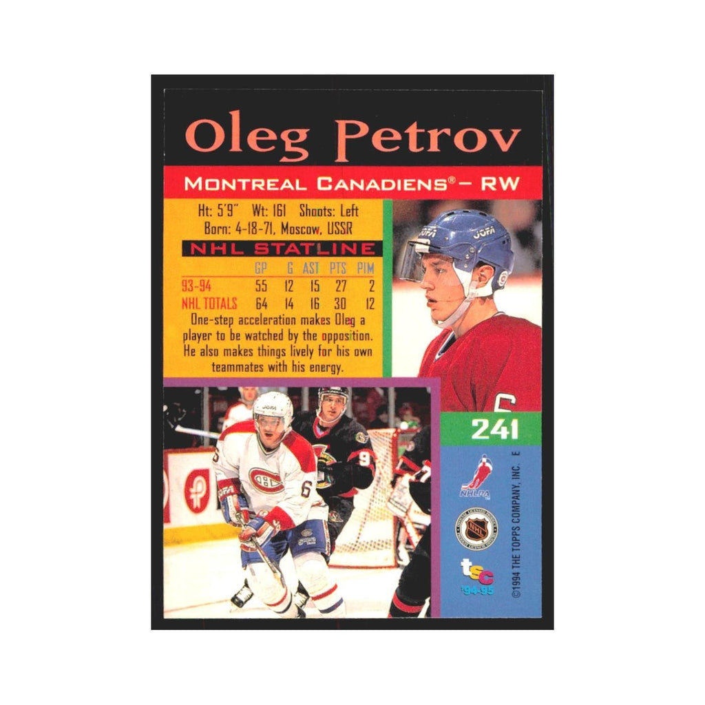 1994 Stadium Club Oleg Petrov Montreal Canadiens #241