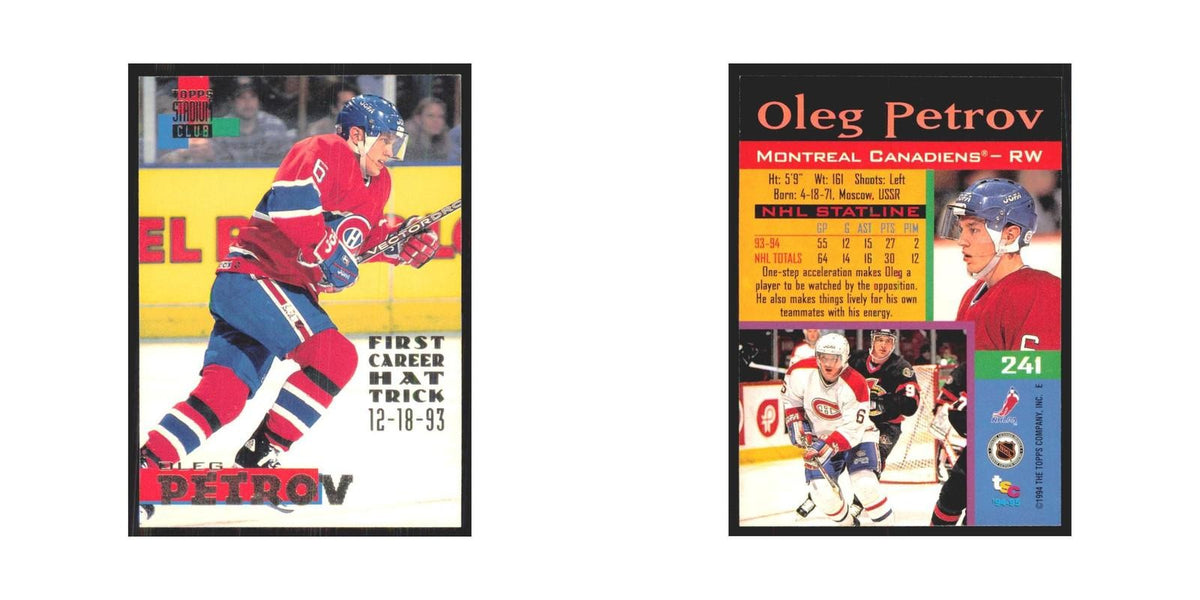 1994 Stadium Club Oleg Petrov Montreal Canadiens #241