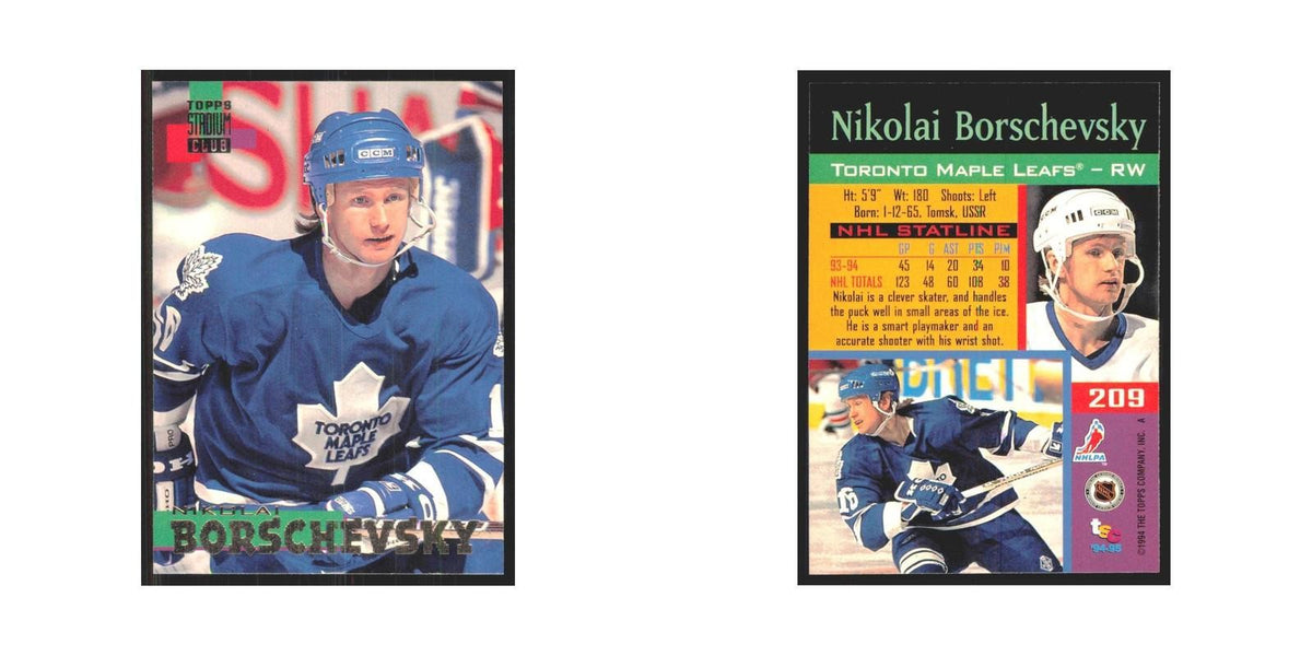 1994 Stadium Club Nikolai Borschevsky Toronto Maple Leafs #209