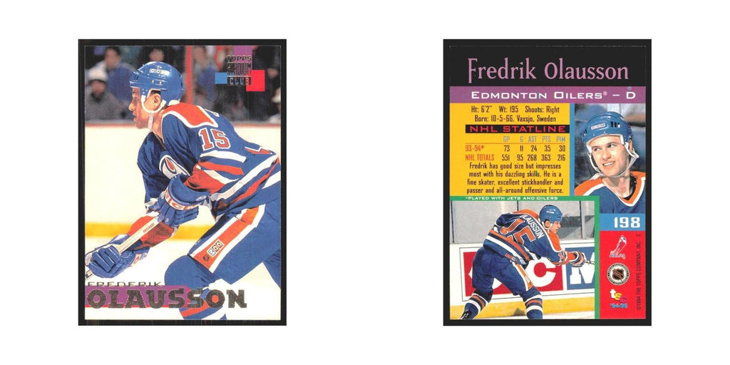 1994 Stadium Club Fredrik Olausson Edmonton Oilers #198