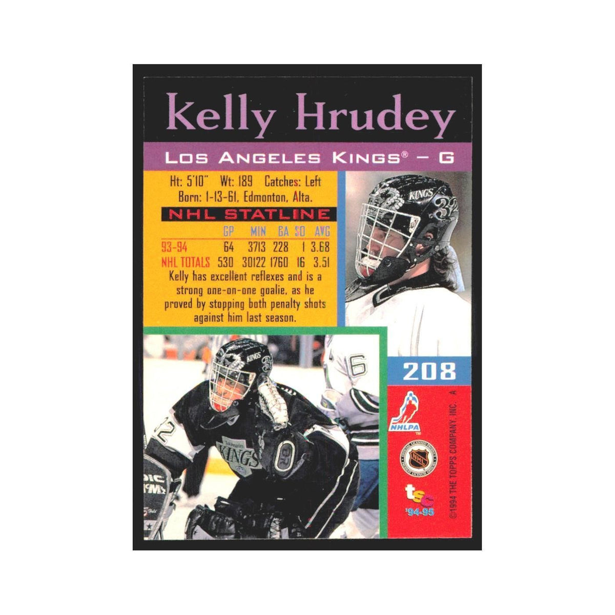 1994 Stadium Club Los Angeles Kings Los Angeles Kings #208
