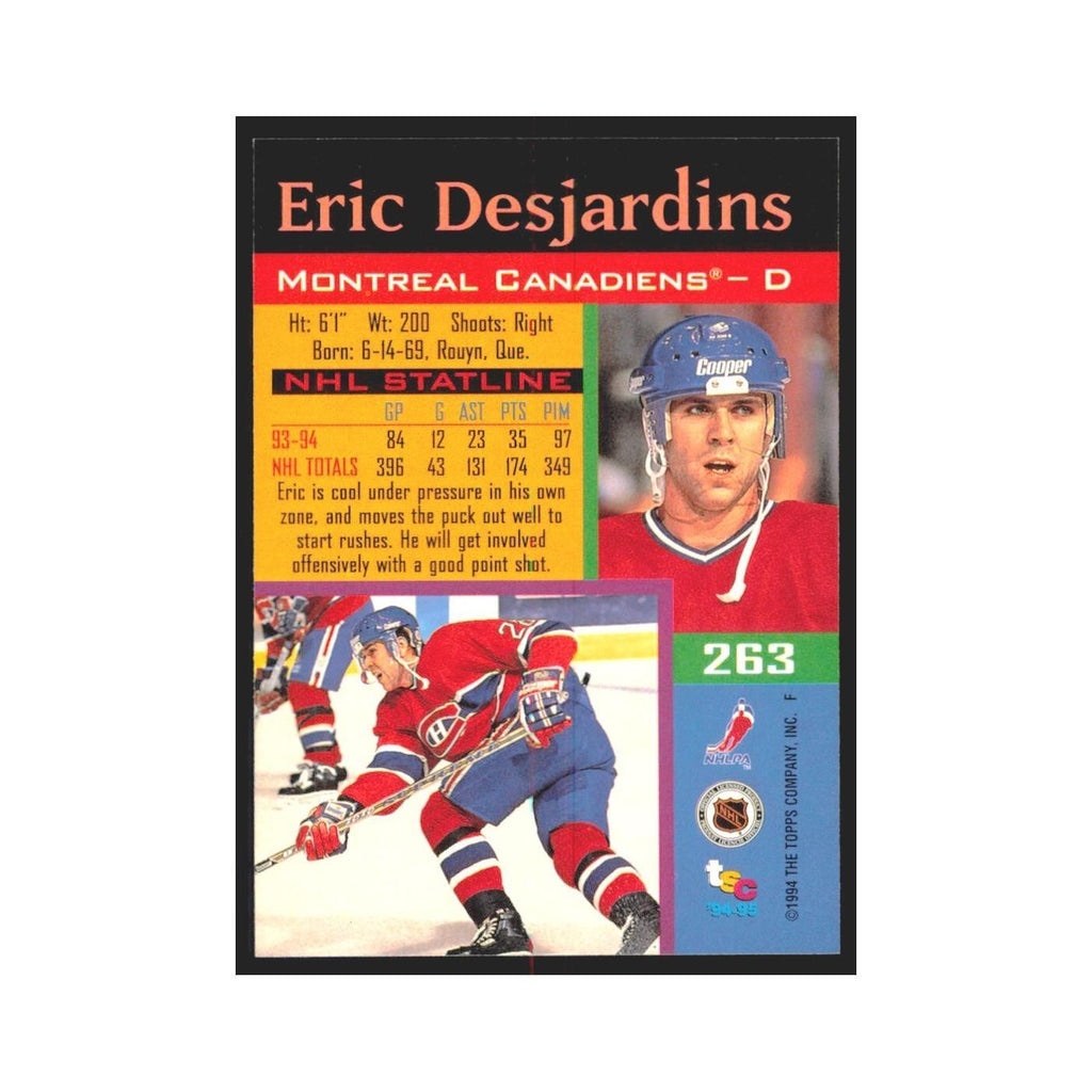 1994 Stadium Club Eric Desjardins Montreal Canadiens #263