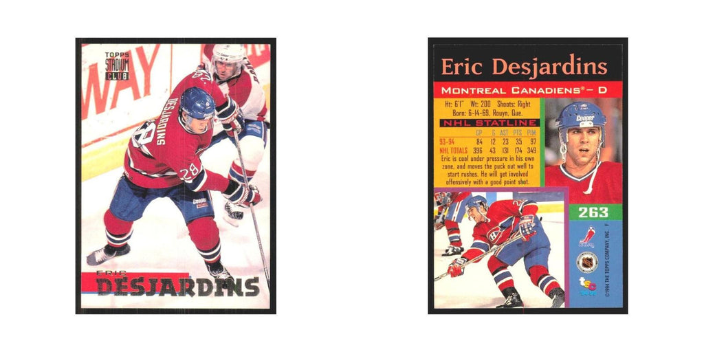 1994 Stadium Club Eric Desjardins Montreal Canadiens #263