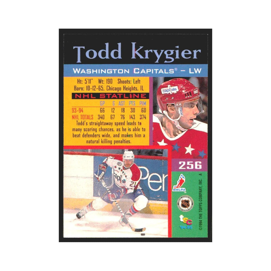 1994 Stadium Club Todd Krygier Washington Capitals #256