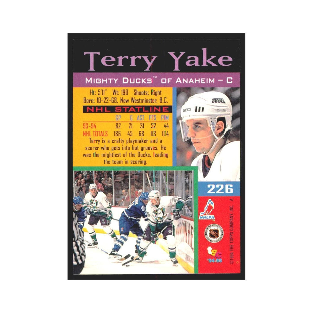 1994 Stadium Club Terry Yake Anaheim Mighty Ducks #226