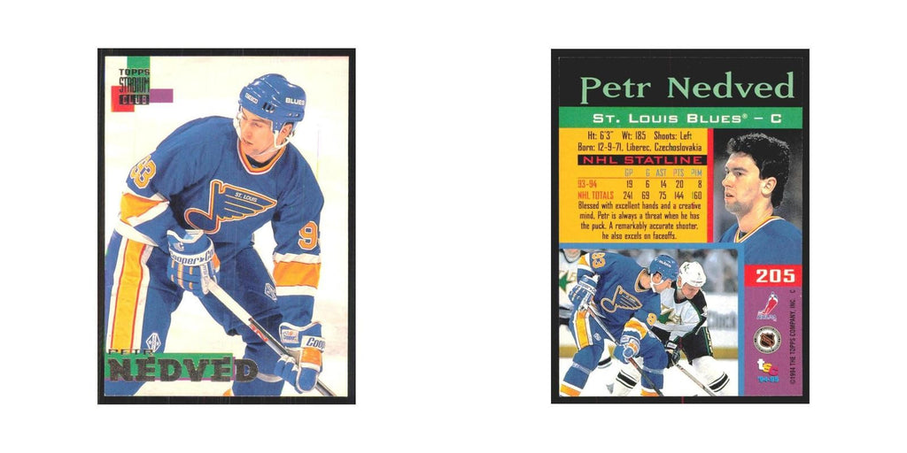 1994 Stadium Club Petr Nedved St. Louis Blues #205