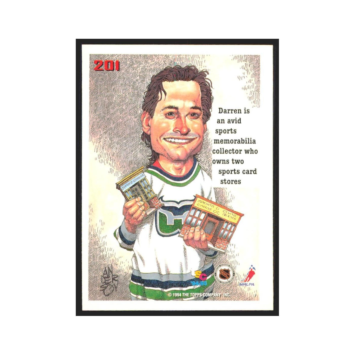 1994 Stadium Club Darren Turcotte Hartford Whalers #201