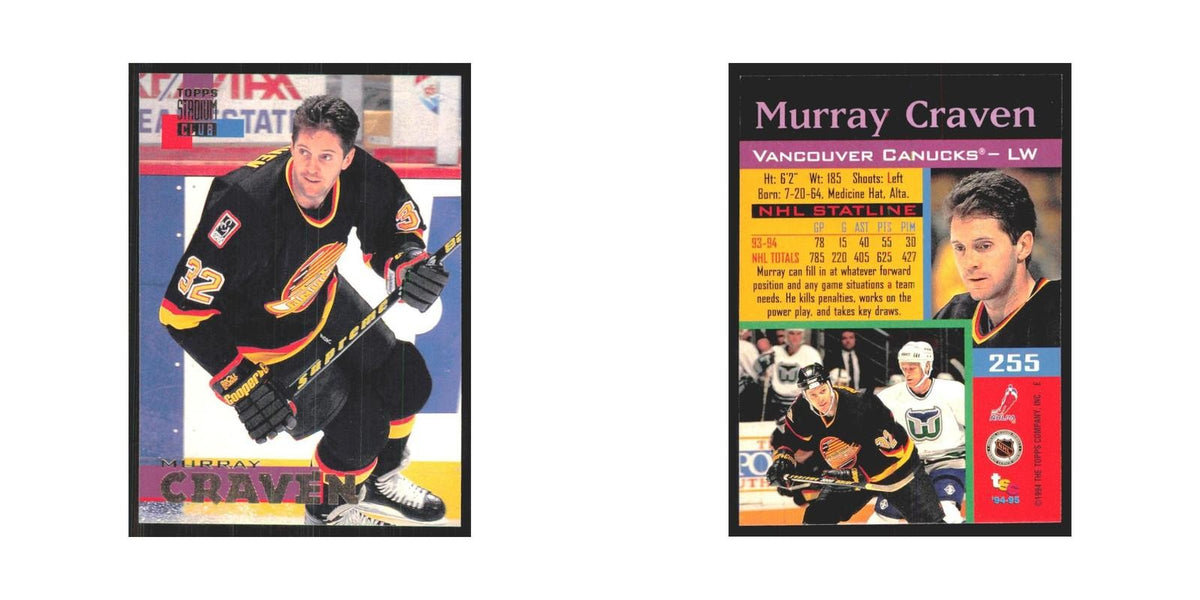 1994 Stadium Club Murray Craven Vancouver Canucks #255