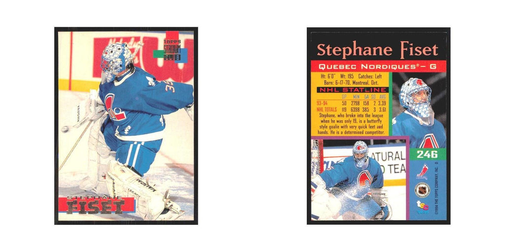 1994 Stadium Club Stephane Fiset Quebec Nordiques #246