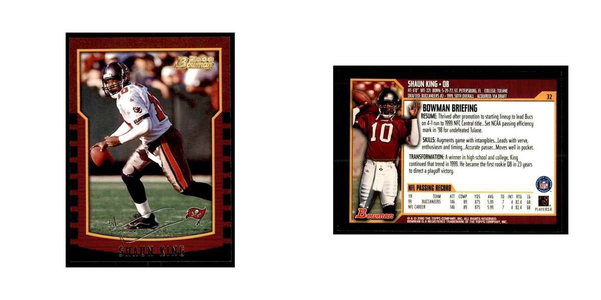 2000 Bowman Shaun King Football Cards #32.0