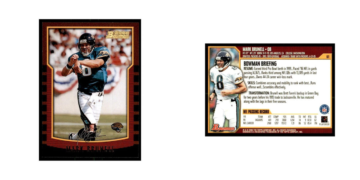 2000 Bowman Mark Brunell Football Cards #61.0