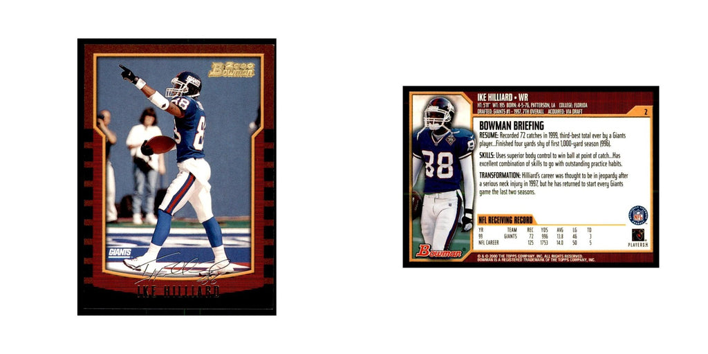 2000 Bowman Ike Hilliard Football Cards #2.0