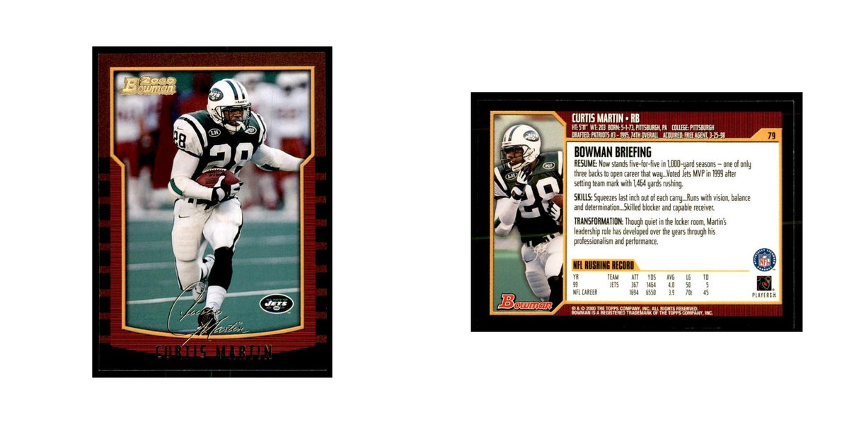 2000 Bowman Curtis Martin Football Cards #79.0