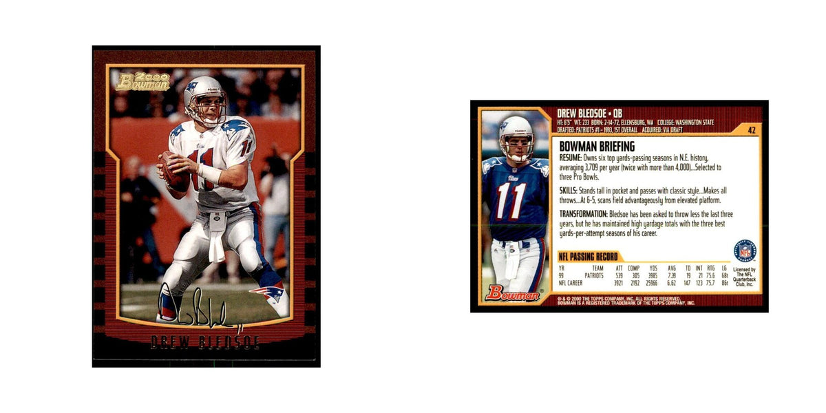 2000 Bowman Drew Bledsoe Football Cards #42.0